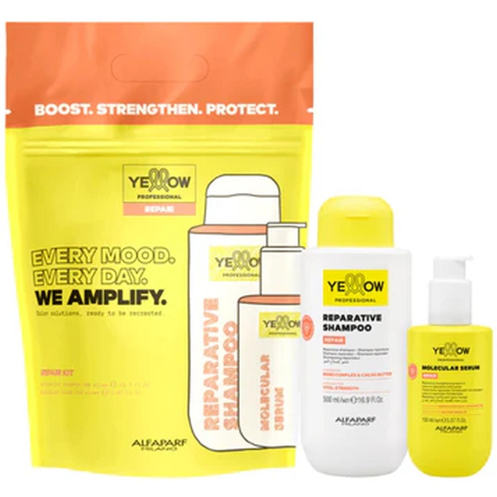 ALFAPARF YELOW SET CHAMPÚ REPARADOR 500ML+SERUM MOLECULAR 150ML