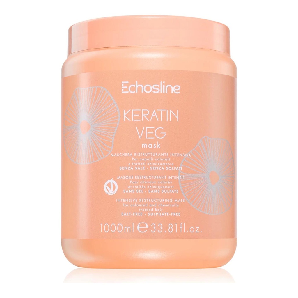 ECHOSLINE Mascarilla vegetal con queratina 1000 ml